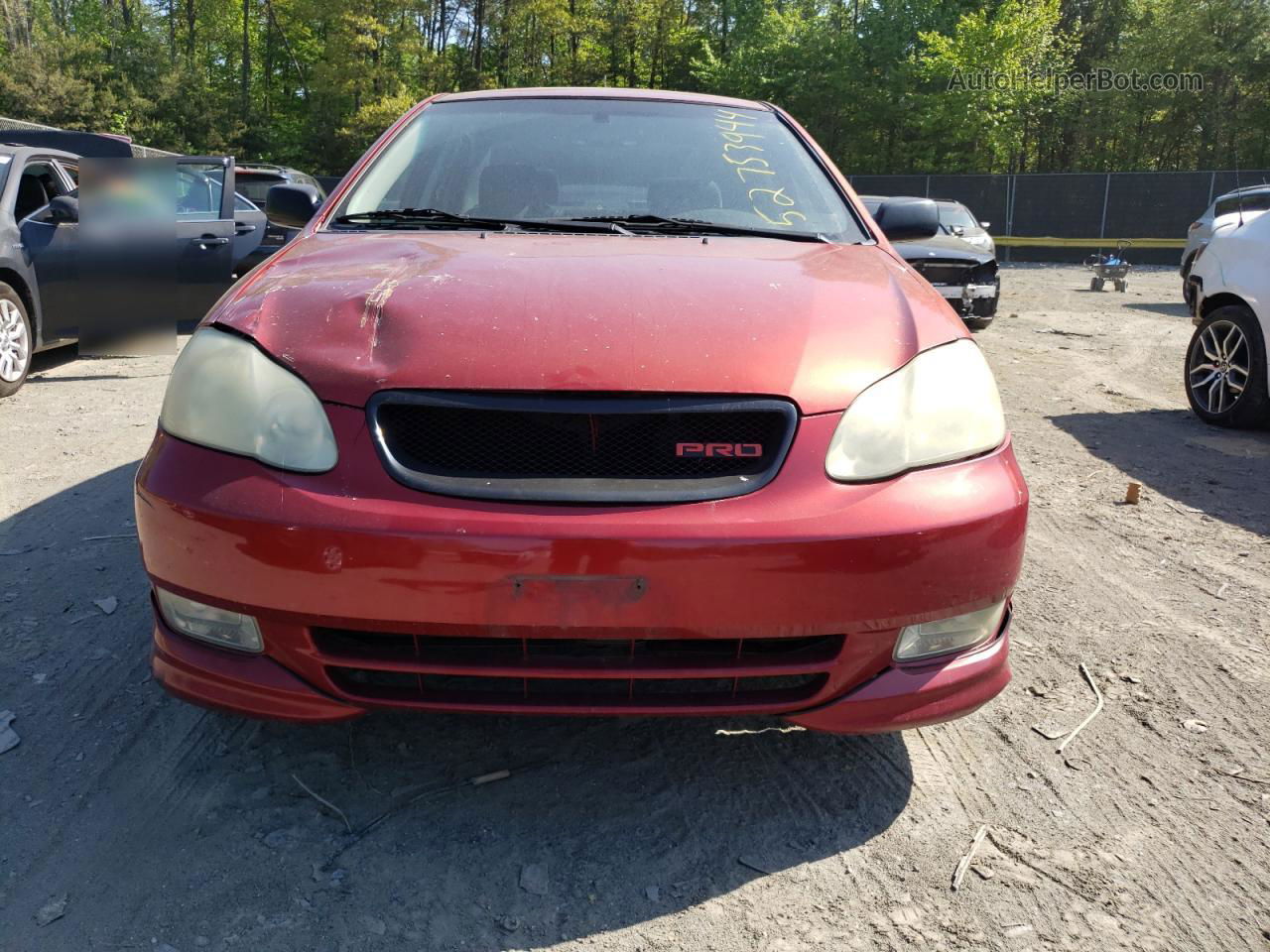 2004 Toyota Corolla Ce Red vin: 2T1BR32E64C284433