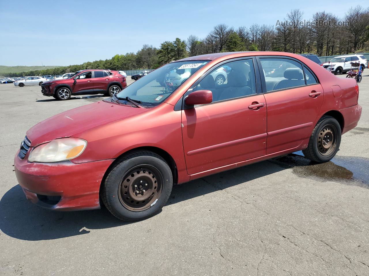 2004 Toyota Corolla Ce Red vin: 2T1BR32E64C309802