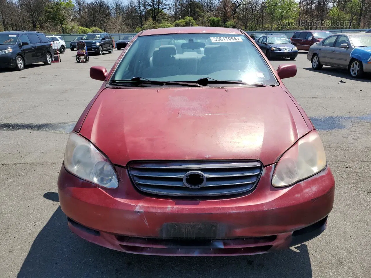 2004 Toyota Corolla Ce Red vin: 2T1BR32E64C309802