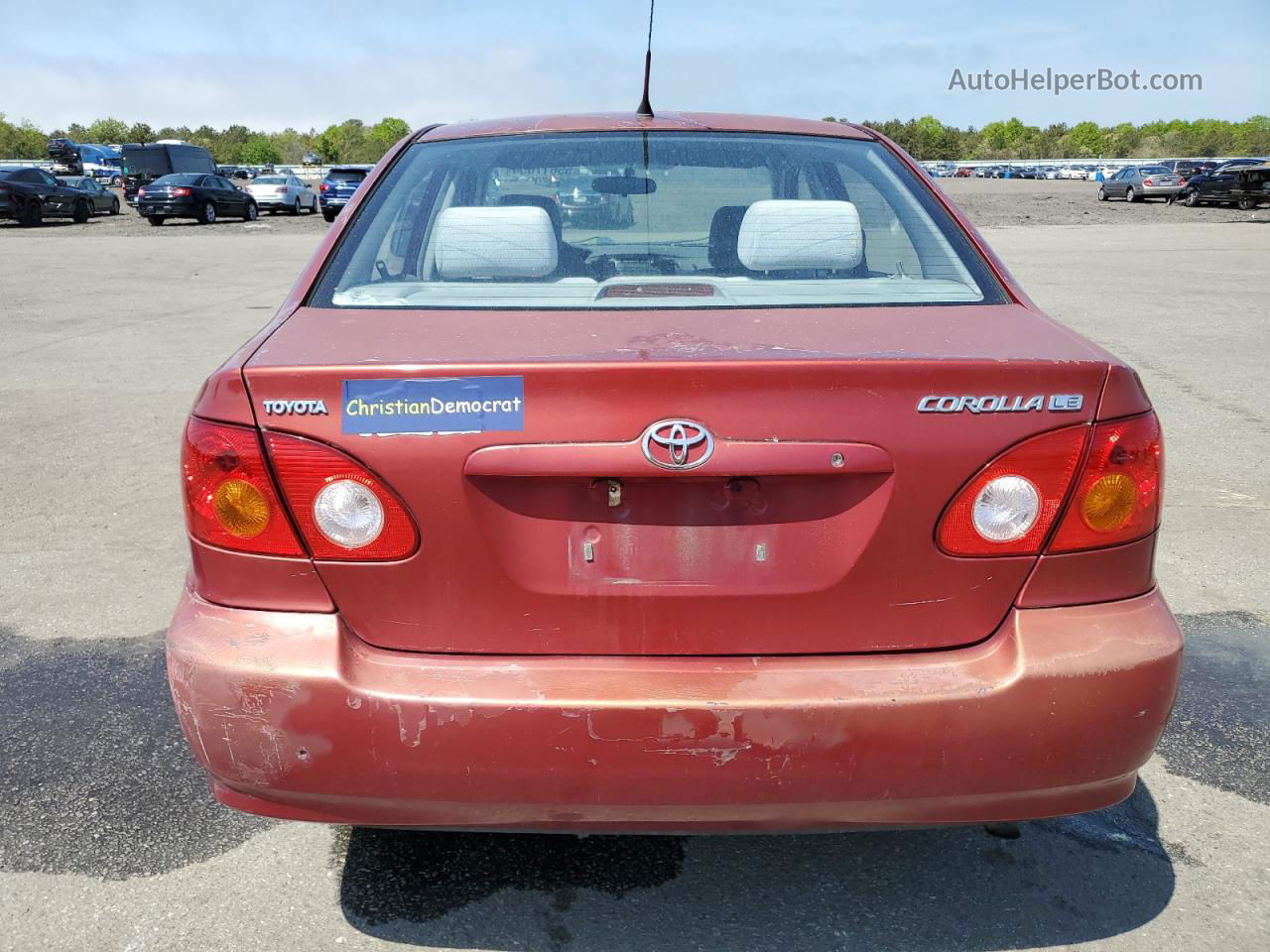 2004 Toyota Corolla Ce Red vin: 2T1BR32E64C309802