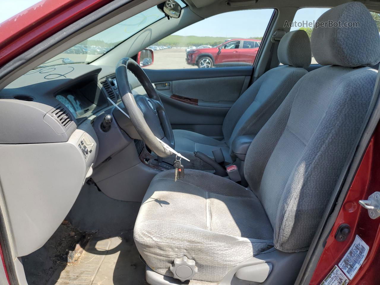 2004 Toyota Corolla Ce Red vin: 2T1BR32E64C309802