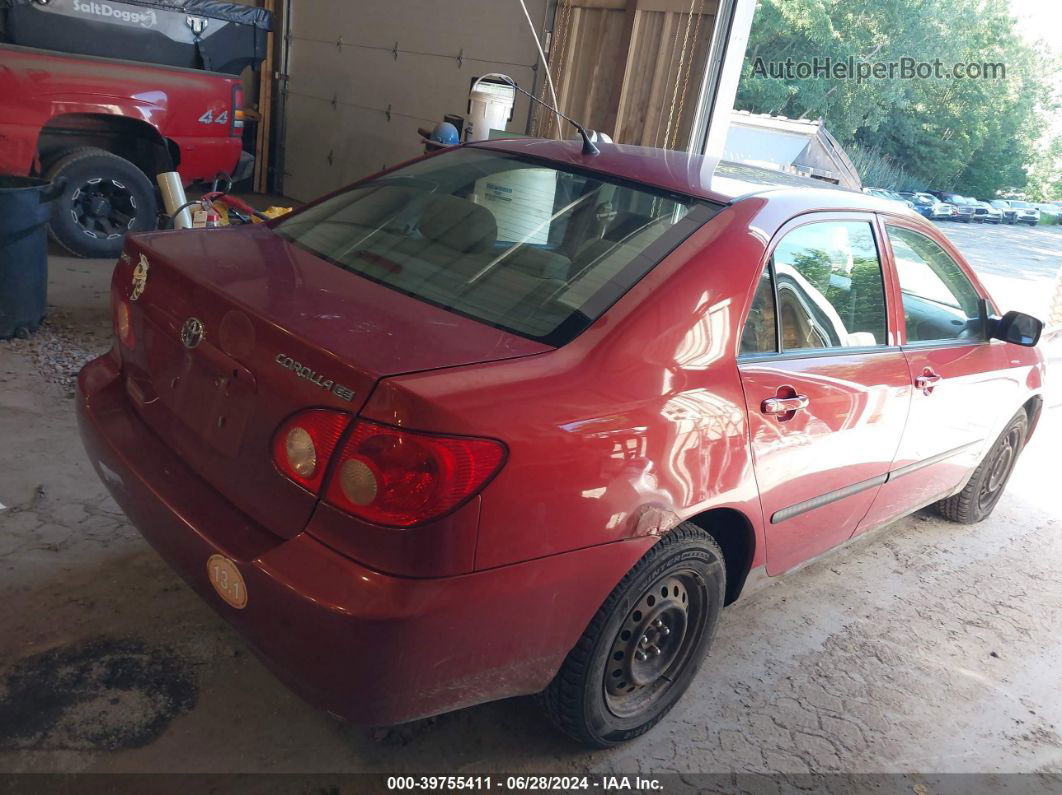 2005 Toyota Corolla Ce Red vin: 2T1BR32E65C427513