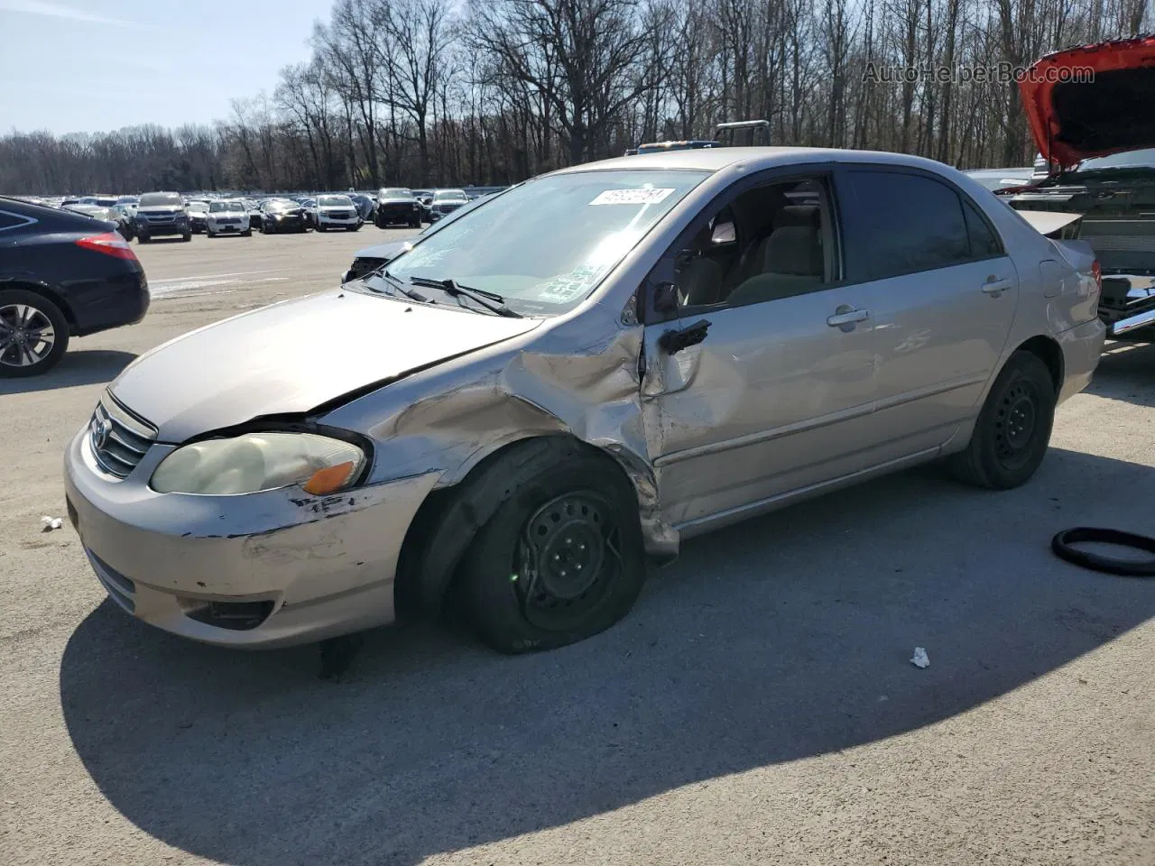 2003 Toyota Corolla Ce Beige vin: 2T1BR32E73C120624