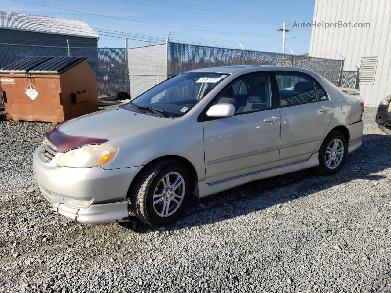 2003 Toyota Corolla Ce Gray vin: 2T1BR32E73C754922