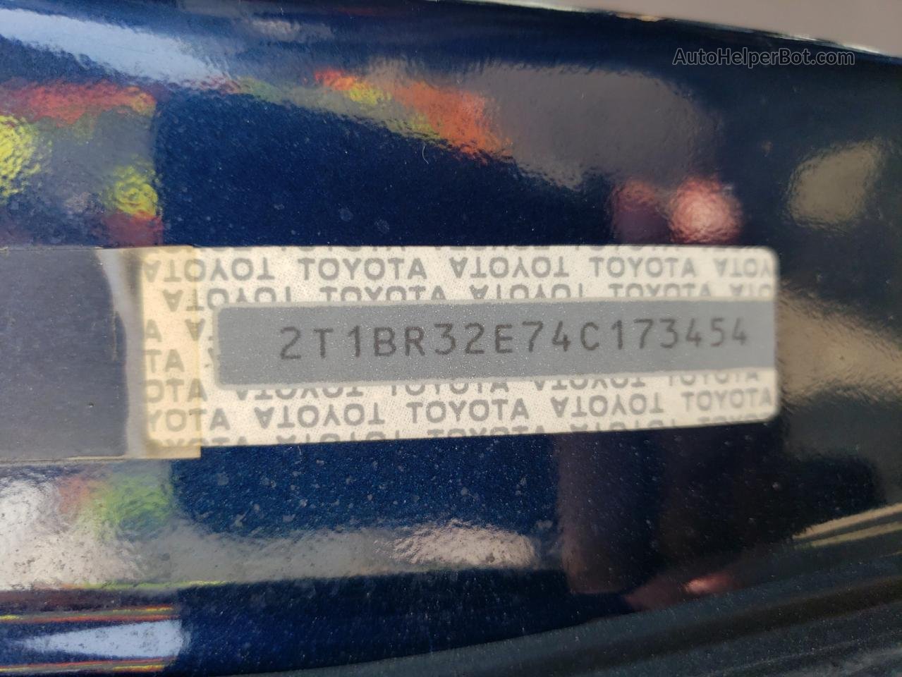 2004 Toyota Corolla Ce Синий vin: 2T1BR32E74C173454