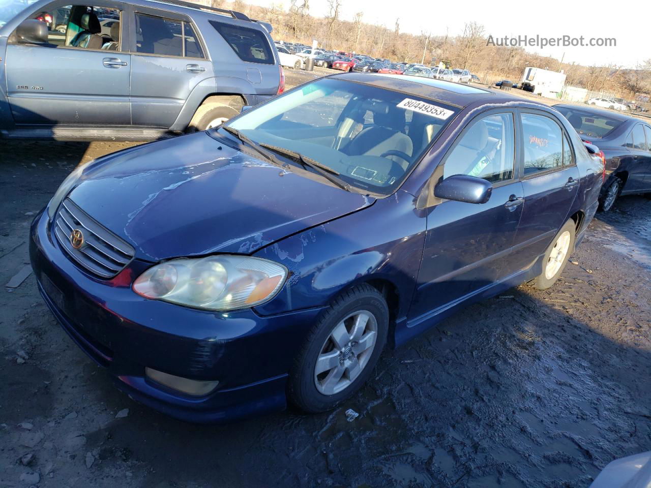 2004 Toyota Corolla Ce Синий vin: 2T1BR32E74C174846