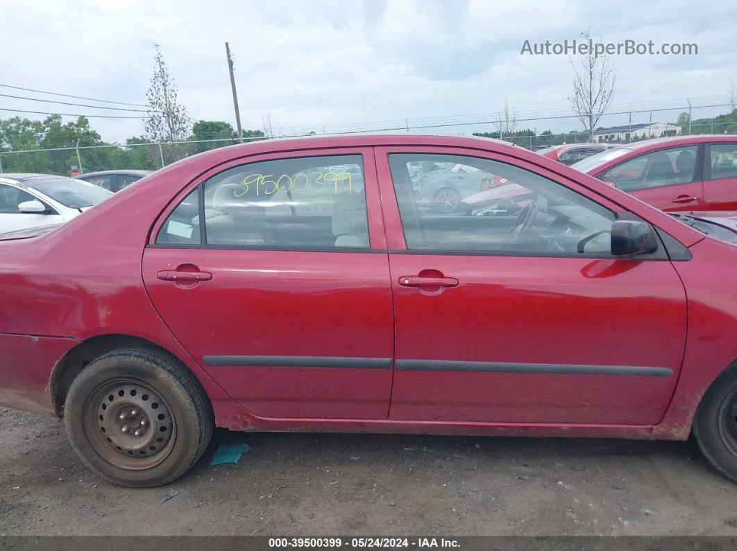 2004 Toyota Corolla Ce Red vin: 2T1BR32E74C280780