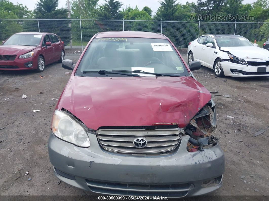 2004 Toyota Corolla Ce Red vin: 2T1BR32E74C280780