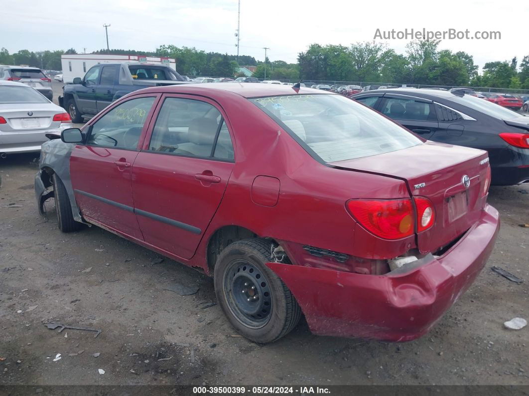 2004 Toyota Corolla Ce Red vin: 2T1BR32E74C280780