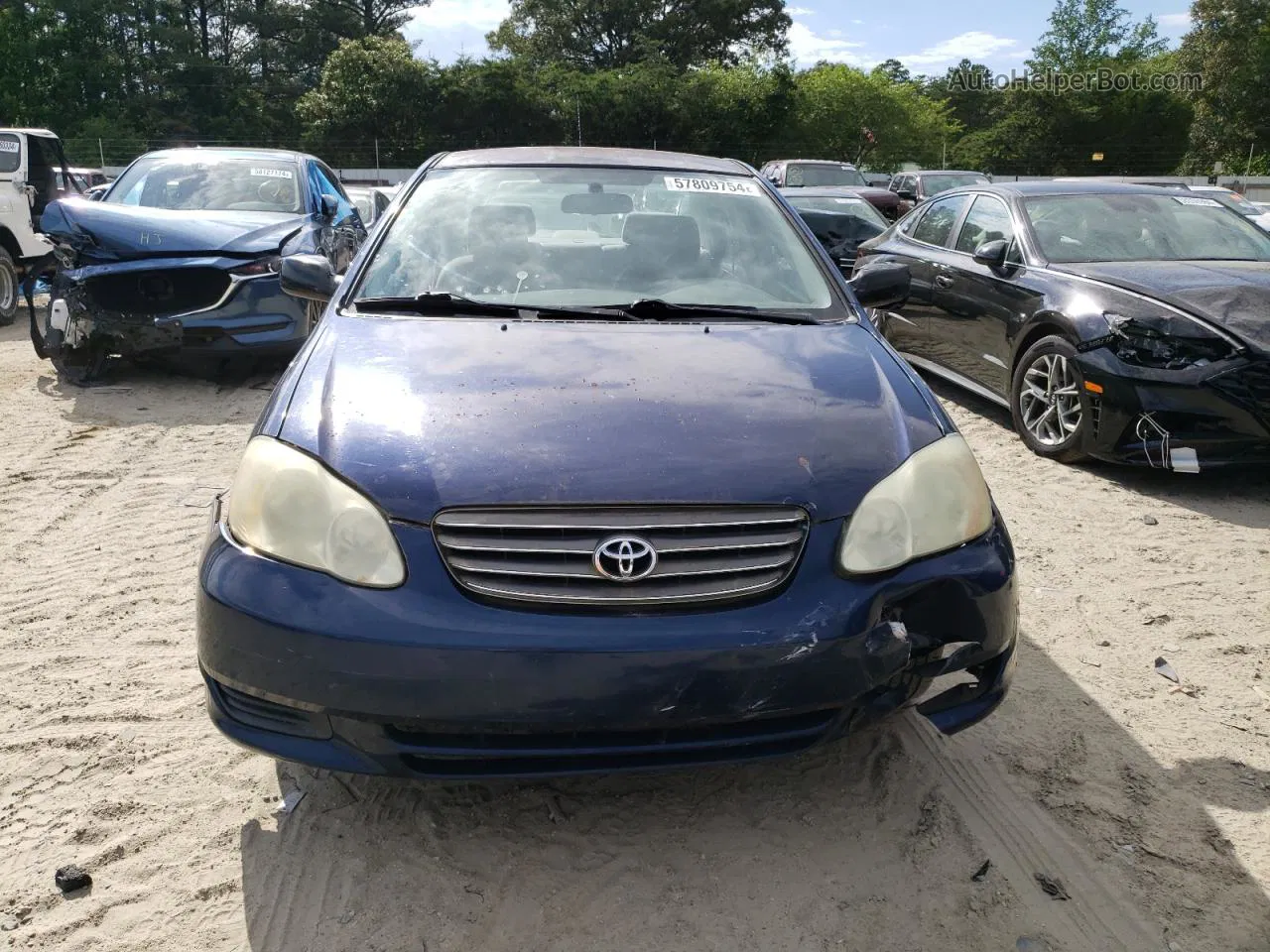 2004 Toyota Corolla Ce Blue vin: 2T1BR32E74C281153