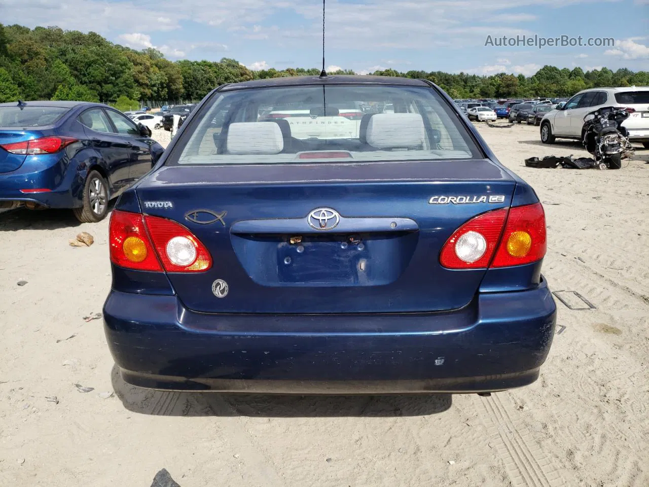 2004 Toyota Corolla Ce Blue vin: 2T1BR32E74C281153