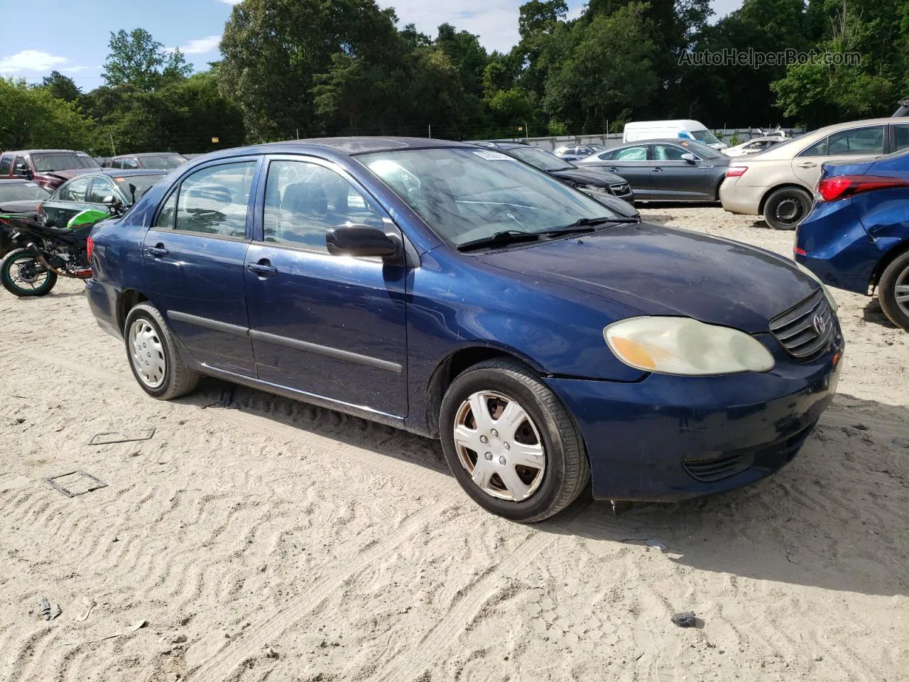 2004 Toyota Corolla Ce Blue vin: 2T1BR32E74C281153