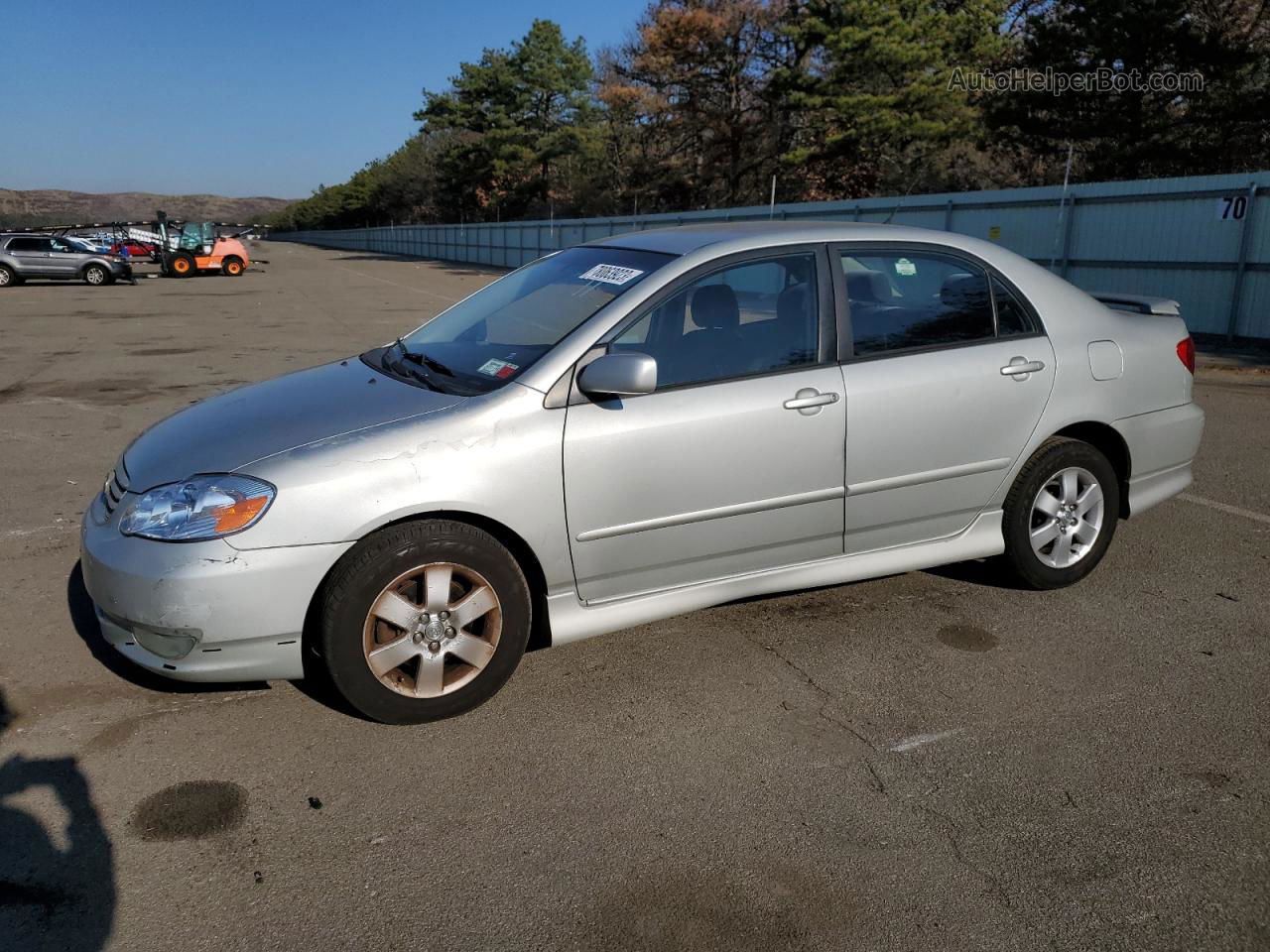 2004 Toyota Corolla Ce Silver vin: 2T1BR32E74C307749