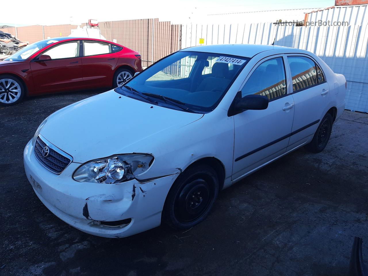 2008 Toyota Corolla Ce White vin: 2T1BR32E78C910058