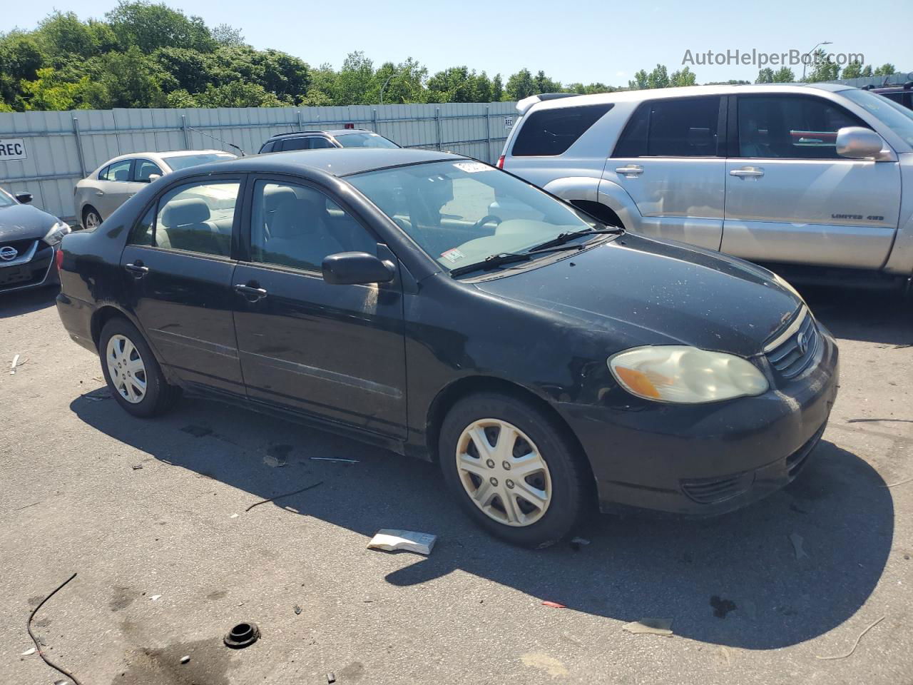 2004 Toyota Corolla Ce Black vin: 2T1BR32E84C289195