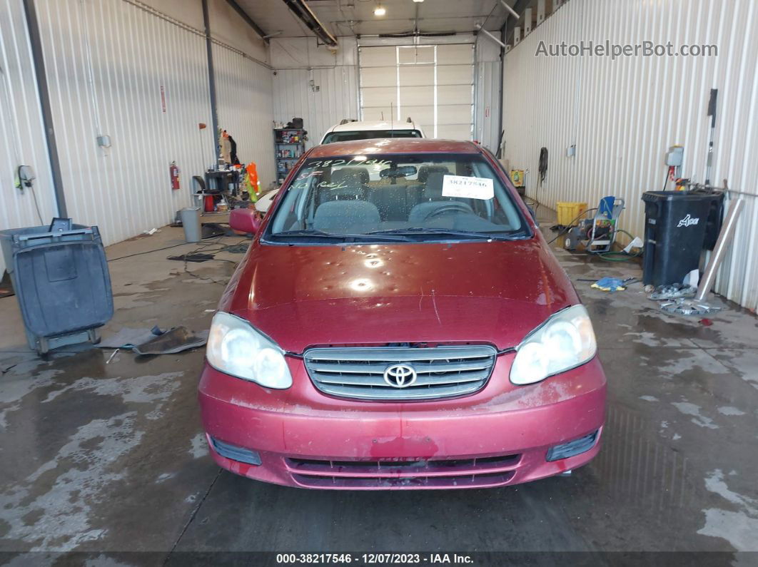 2004 Toyota Corolla Le Maroon vin: 2T1BR32E84C315729