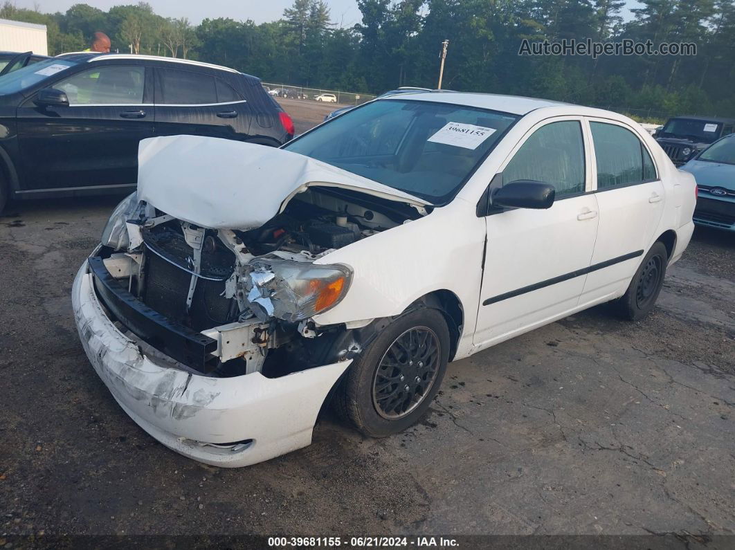 2005 Toyota Corolla Ce White vin: 2T1BR32E85C389847