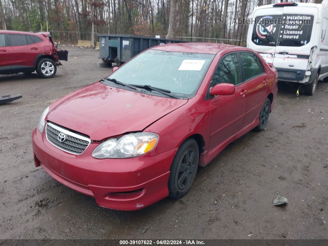 2008 Toyota Corolla S Red vin: 2T1BR32E88C875532