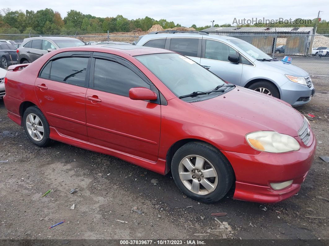 2004 Toyota Corolla S Красный vin: 2T1BR32E94C227160