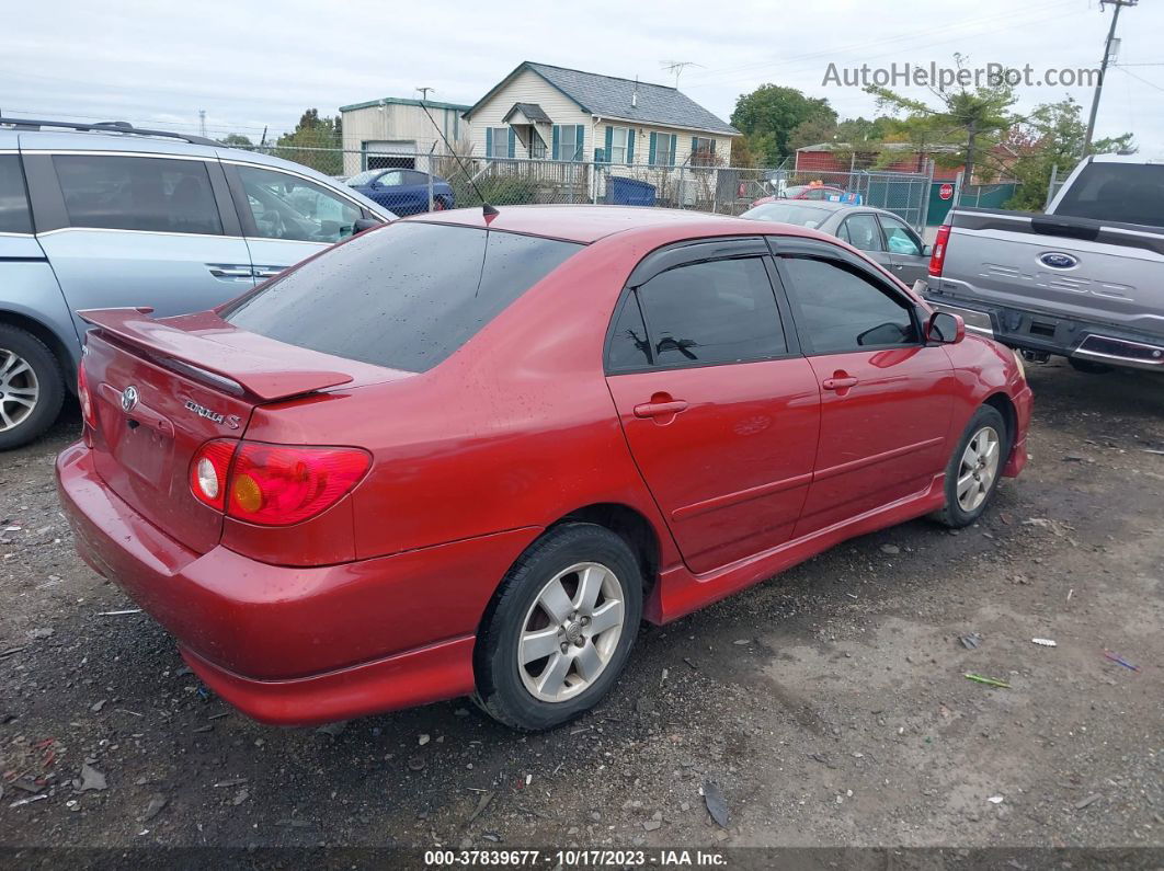 2004 Toyota Corolla S Red vin: 2T1BR32E94C227160