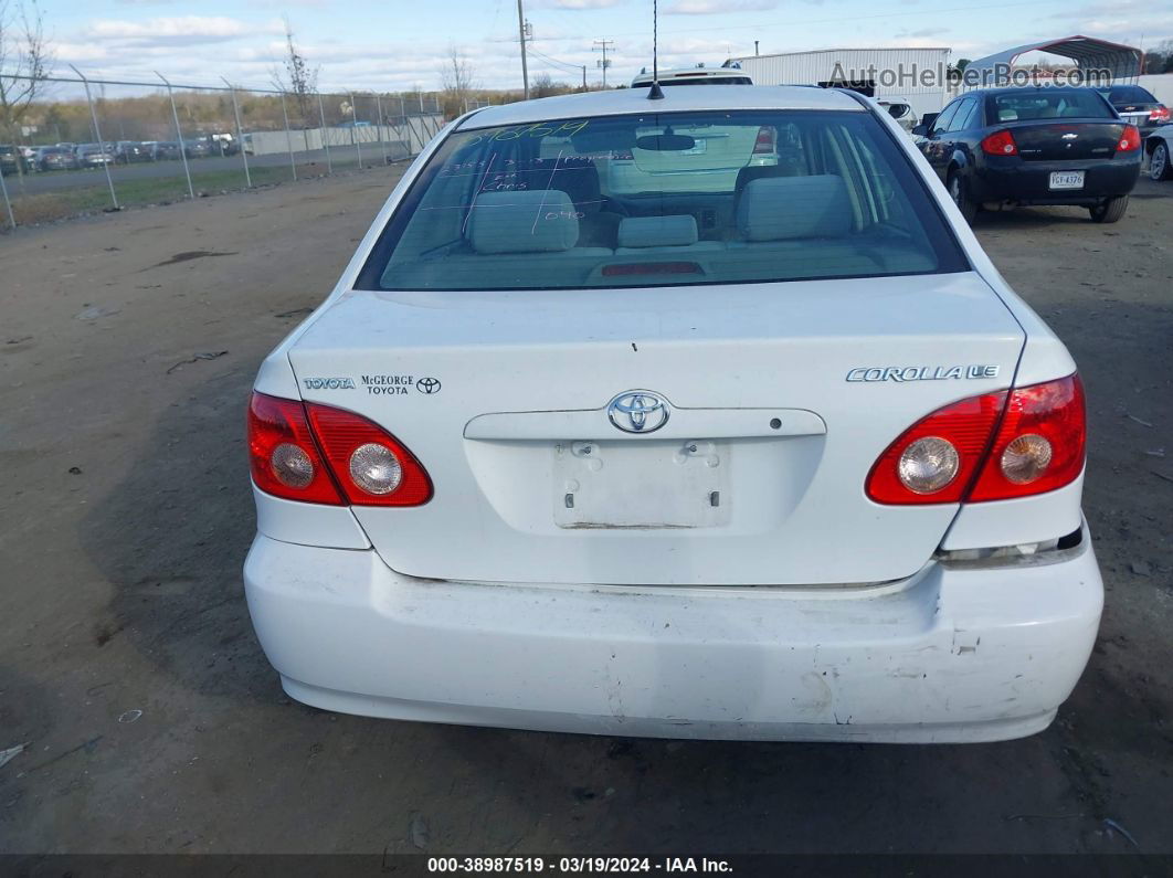 2005 Toyota Corolla Le White vin: 2T1BR32E95C382762