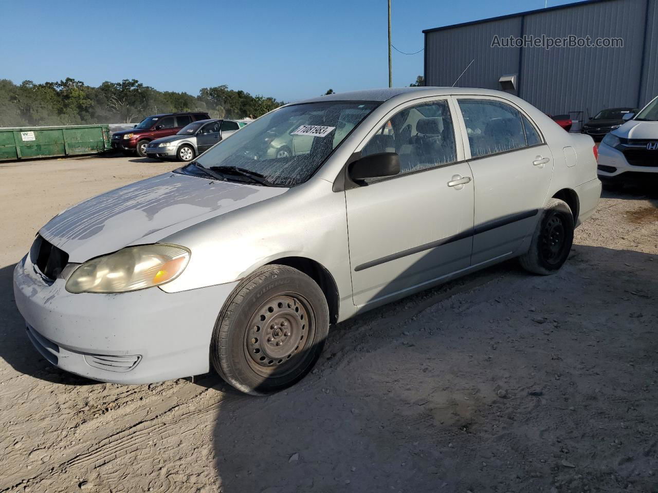 2003 Toyota Corolla Ce Silver vin: 2T1BR32EX3C015138