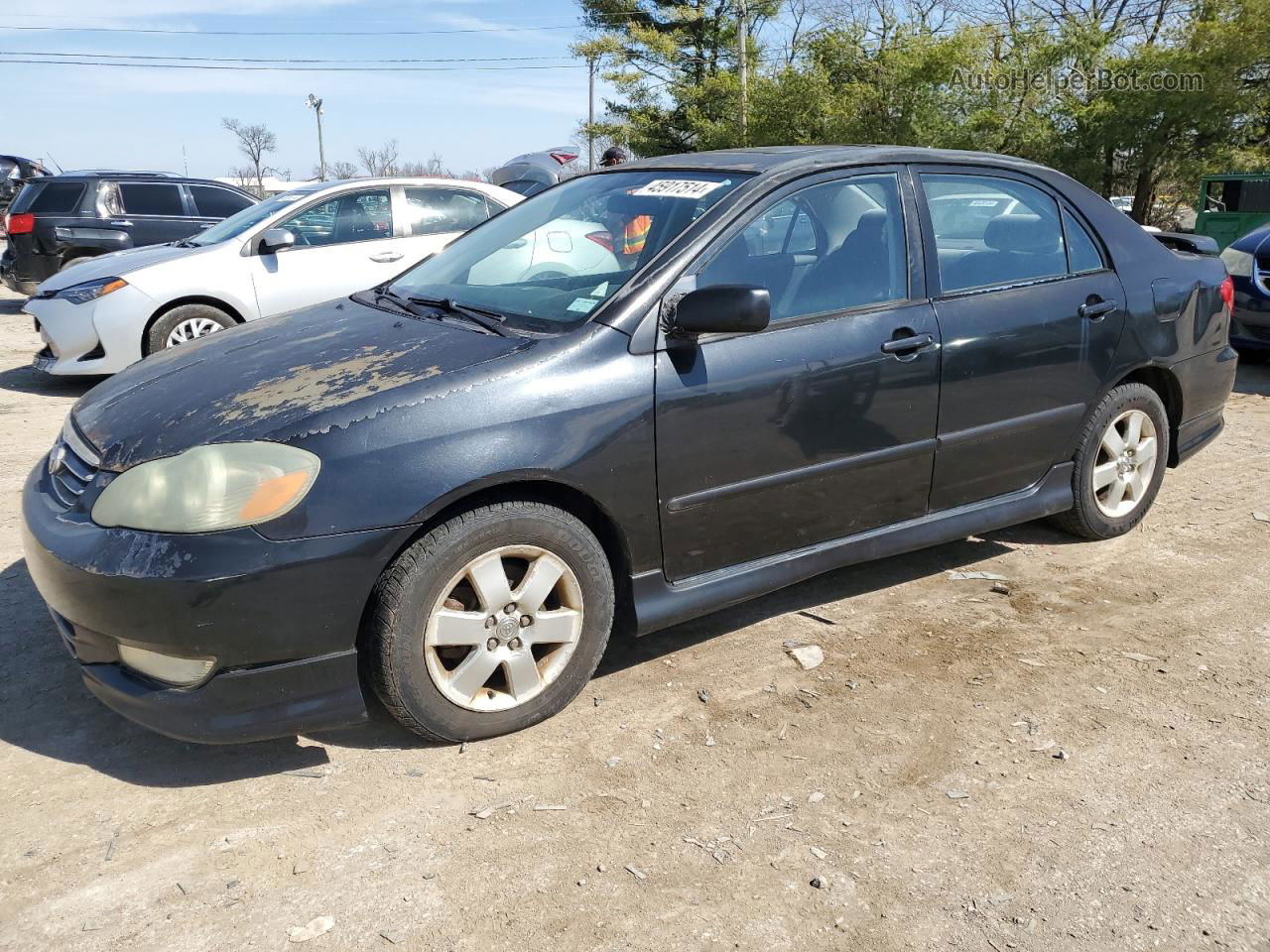 2004 Toyota Corolla Ce Black vin: 2T1BR32EX4C166546