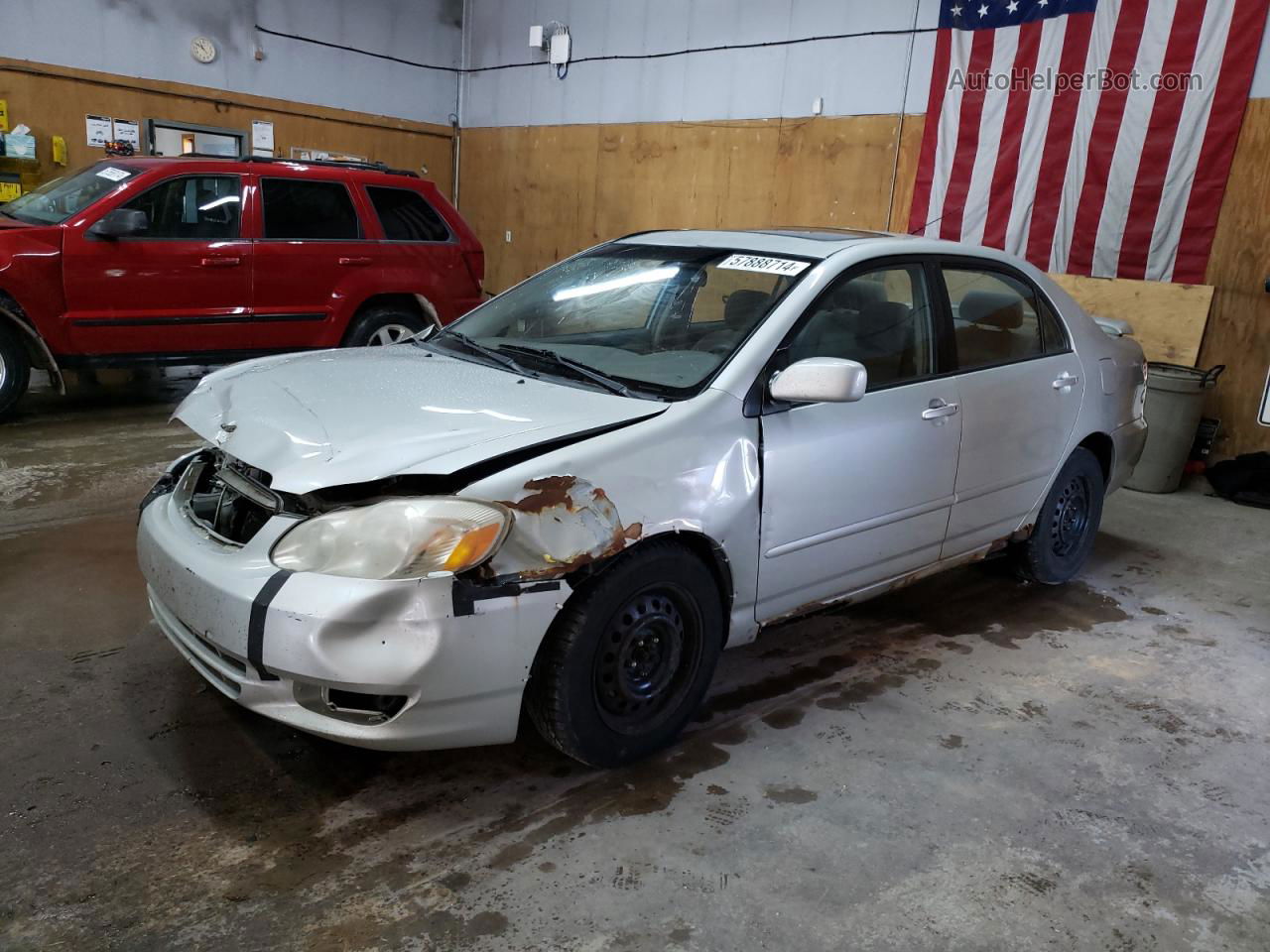 2004 Toyota Corolla Ce Silver vin: 2T1BR32EX4C182875