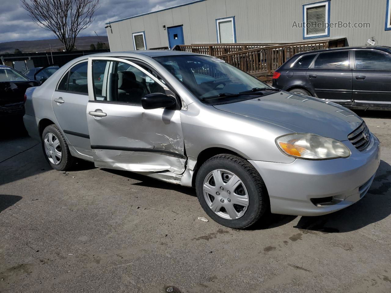 2004 Toyota Corolla Ce Silver vin: 2T1BR32EX4C235333