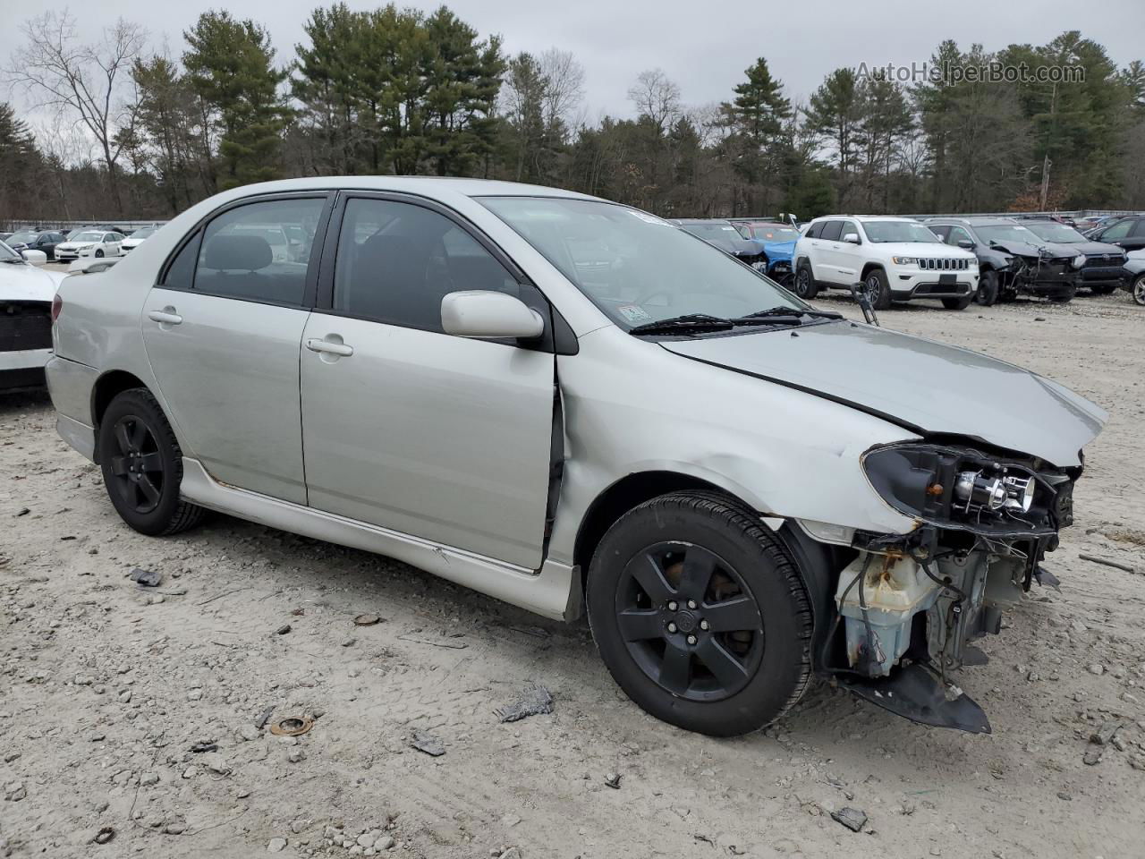 2004 Toyota Corolla Ce Silver vin: 2T1BR32EX4C241374