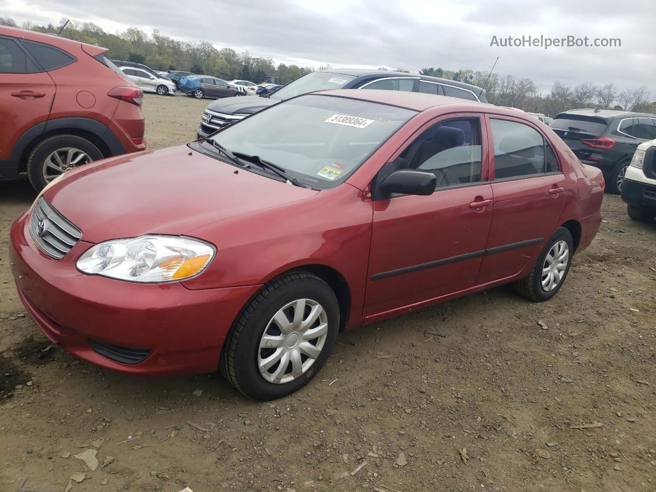 2004 Toyota Corolla Ce Red vin: 2T1BR32EX4C313996