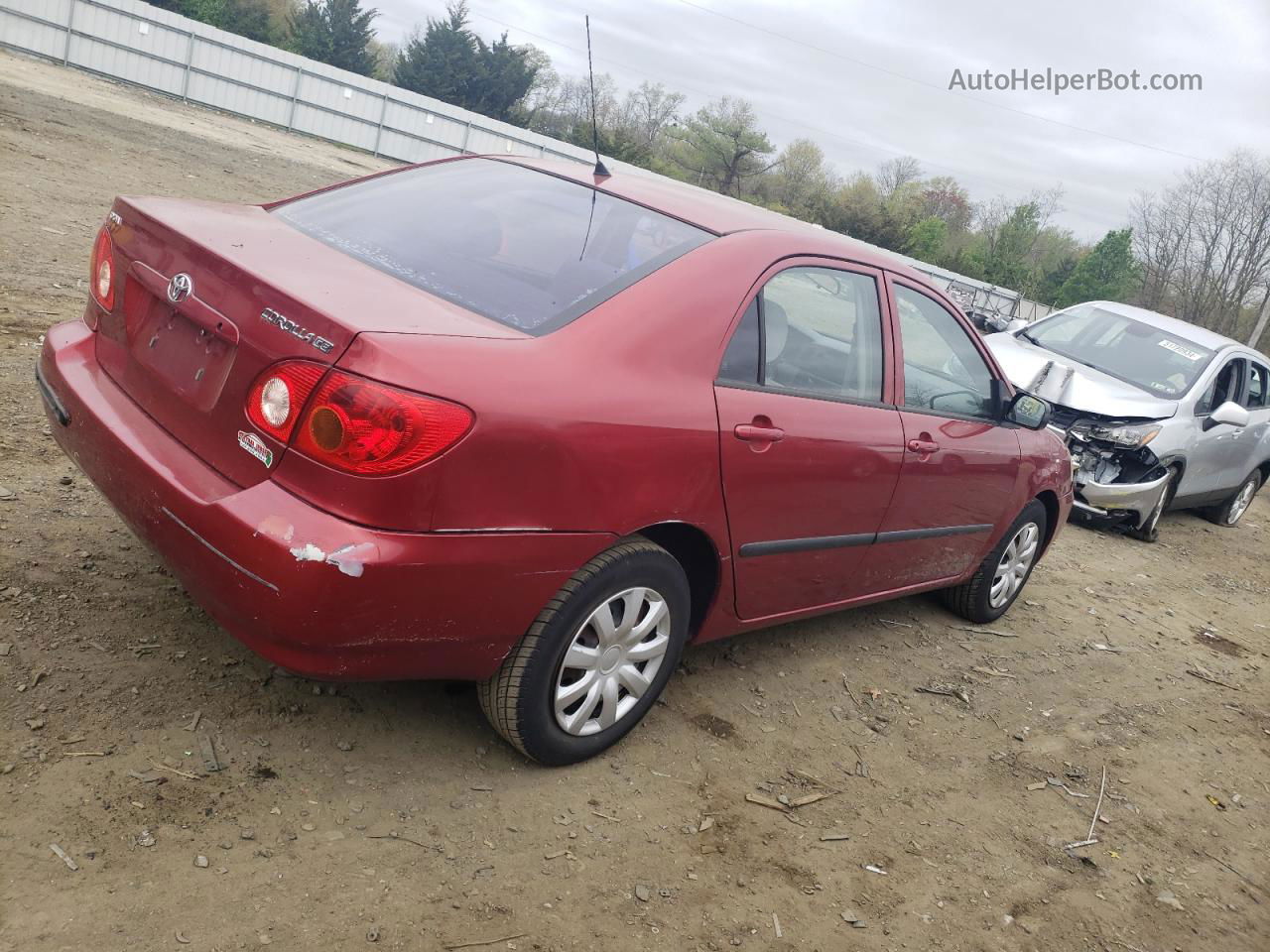 2004 Toyota Corolla Ce Red vin: 2T1BR32EX4C313996