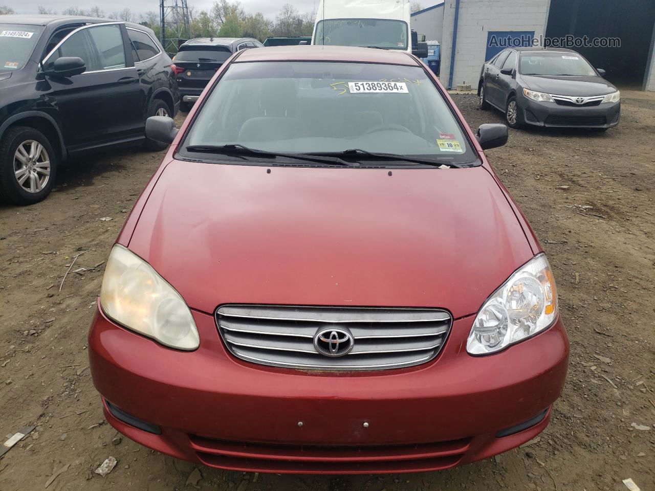 2004 Toyota Corolla Ce Red vin: 2T1BR32EX4C313996