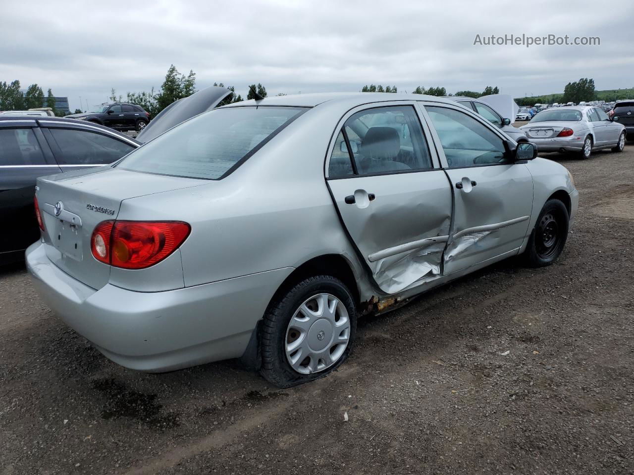 2004 Toyota Corolla Ce Silver vin: 2T1BR32EX4C799614