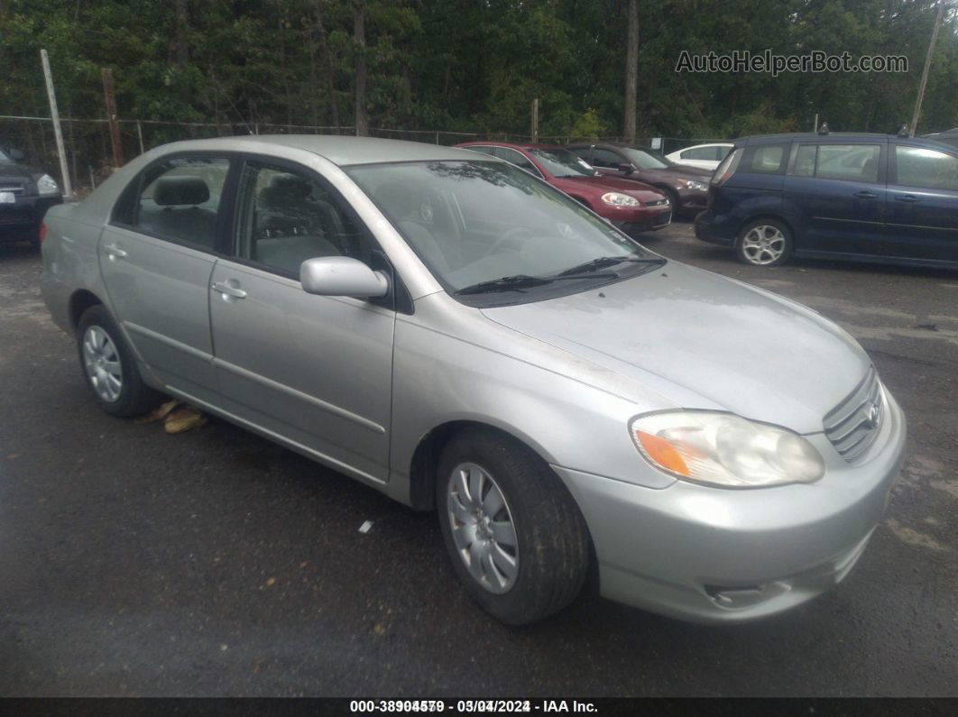 2003 Toyota Corolla Le Silver vin: 2T1BR38E03C006035