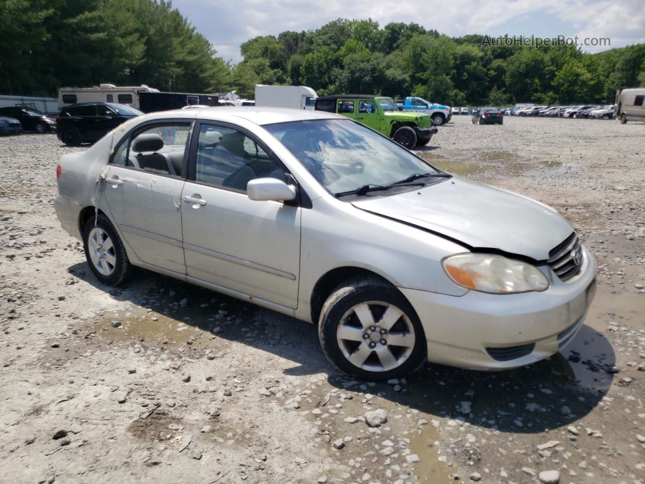 2003 Toyota Corolla Ce Silver vin: 2T1BR38E13C137992