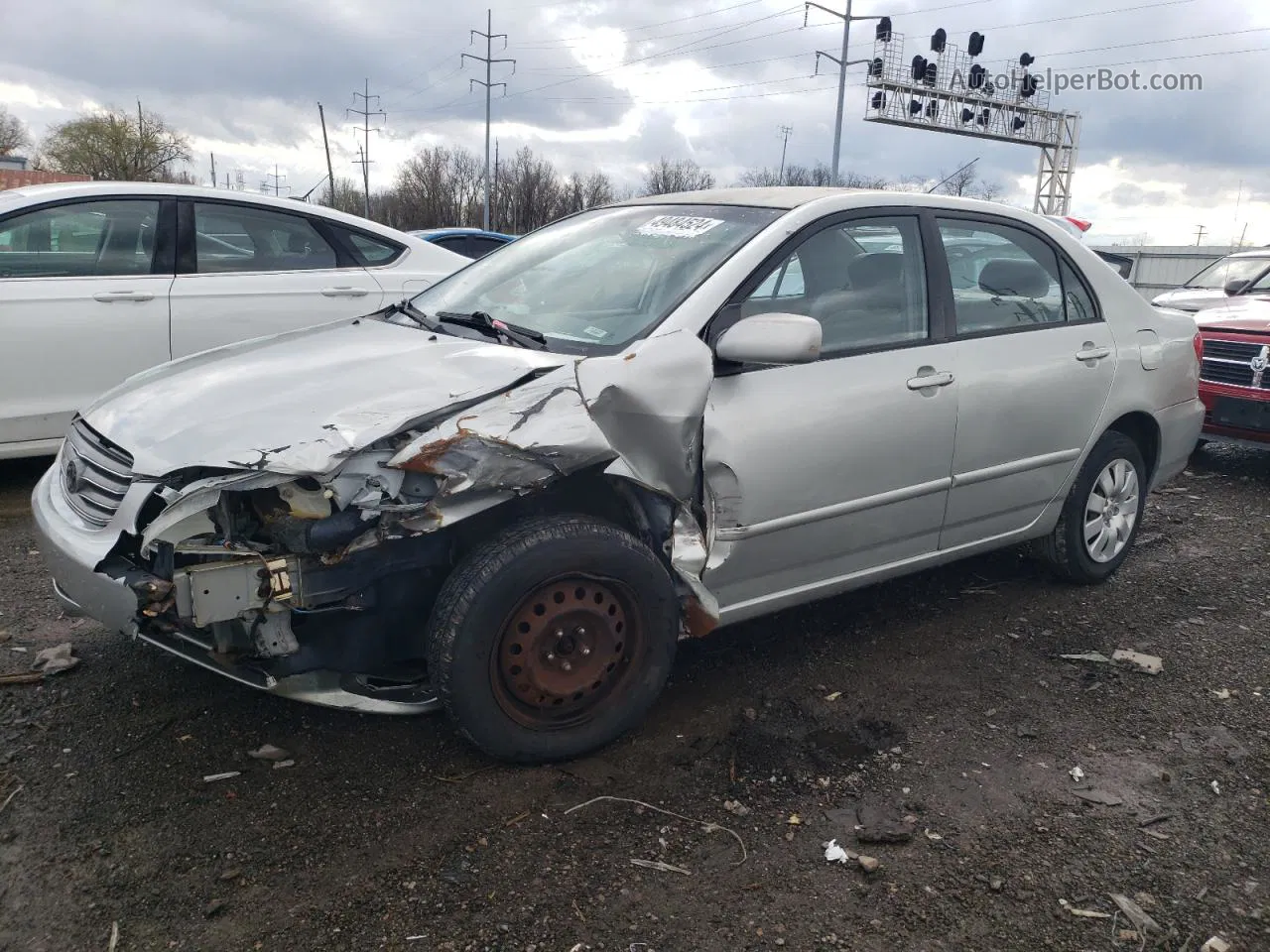 2004 Toyota Corolla Ce Silver vin: 2T1BR38E14C214197