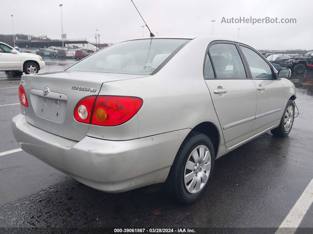 2003 Toyota Corolla Le Silver vin: 2T1BR38E43C138019