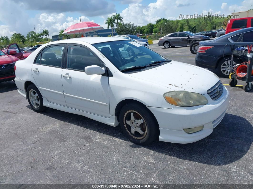 2004 Toyota Corolla S Белый vin: 2T1BR38E44C253866