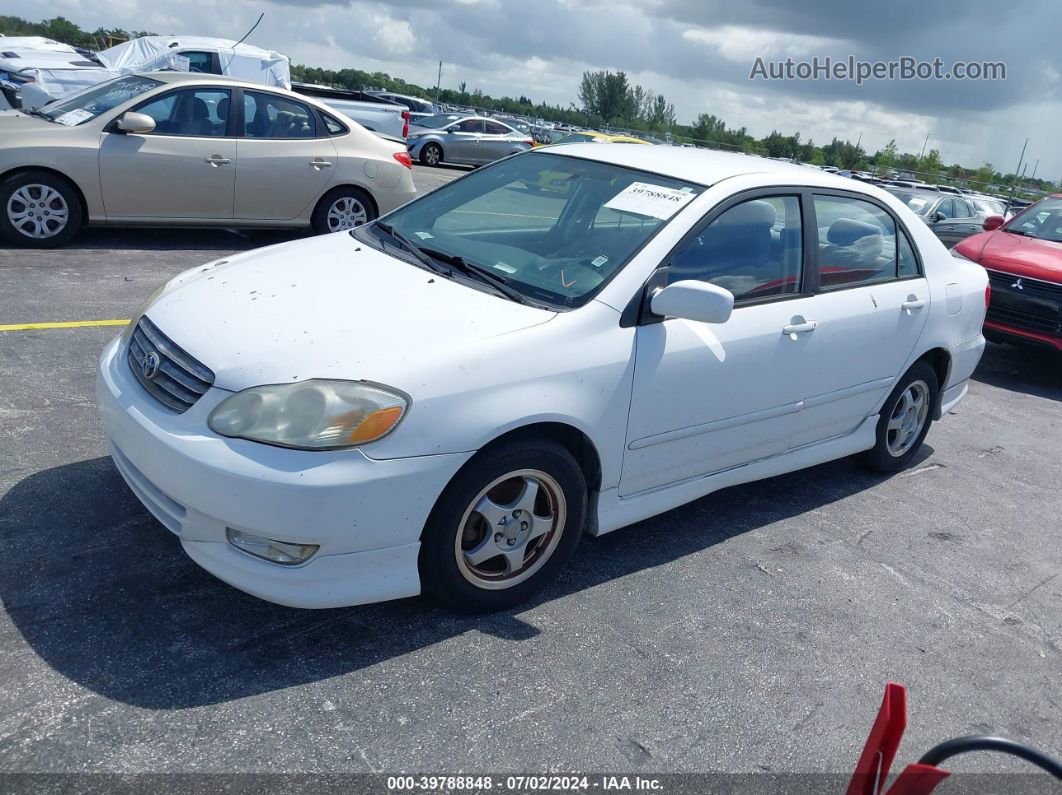 2004 Toyota Corolla S White vin: 2T1BR38E44C253866