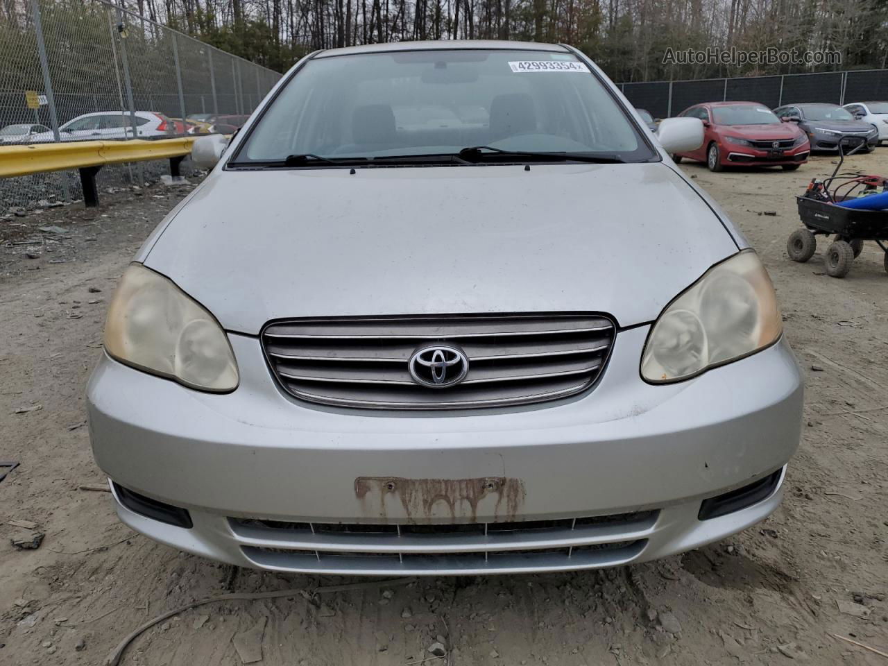 2004 Toyota Corolla Ce Silver vin: 2T1BR38E44C275236