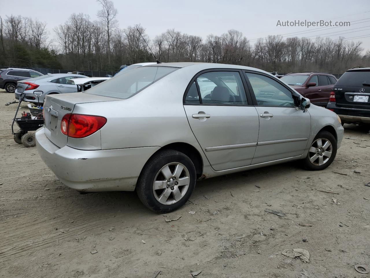 2004 Toyota Corolla Ce Silver vin: 2T1BR38E44C275236