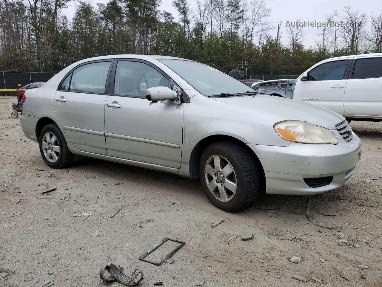 2004 Toyota Corolla Ce Silver vin: 2T1BR38E44C275236