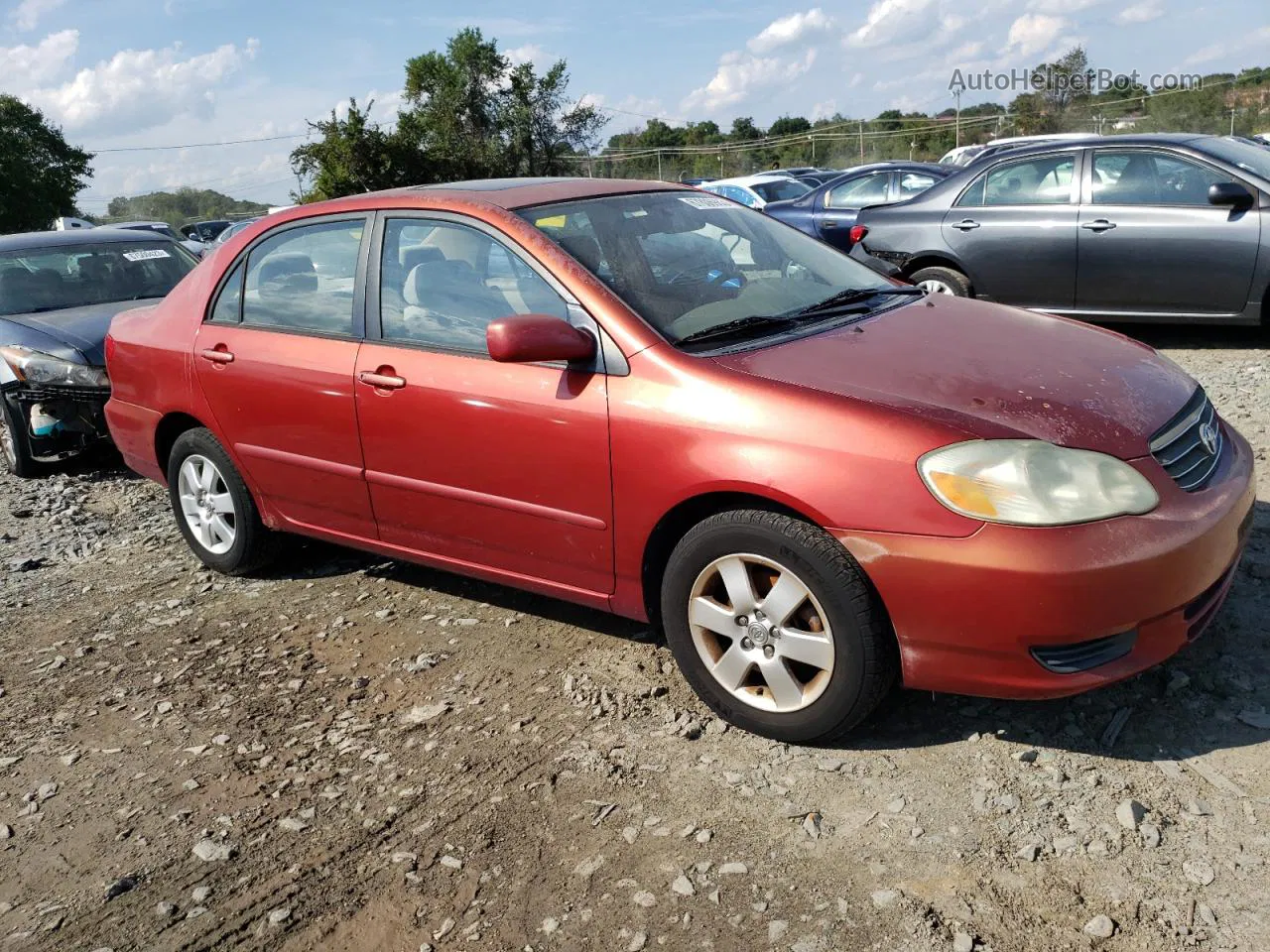 2004 Toyota Corolla Ce Red vin: 2T1BR38E54C314397