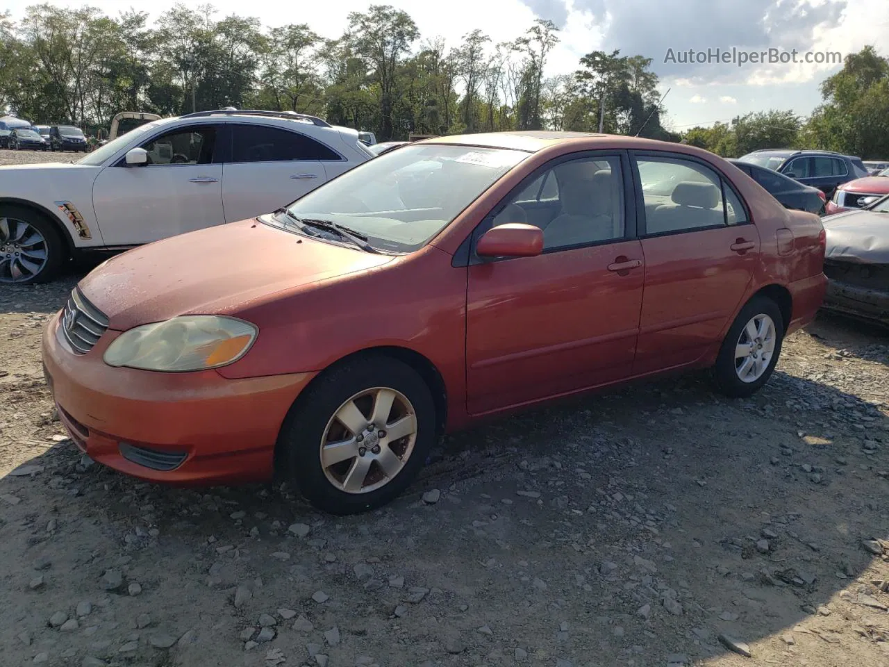 2004 Toyota Corolla Ce Red vin: 2T1BR38E54C314397