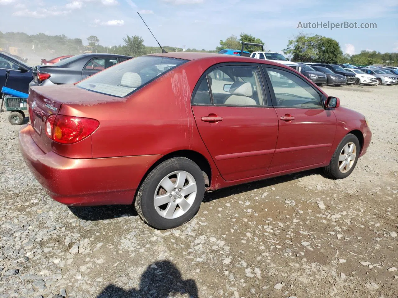 2004 Toyota Corolla Ce Red vin: 2T1BR38E54C314397