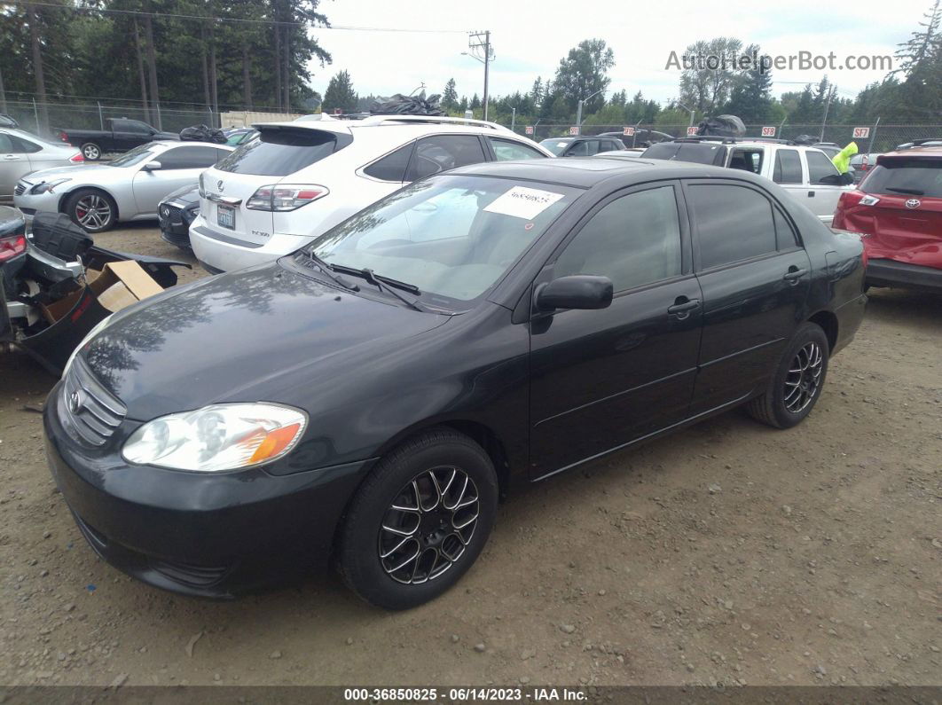 2003 Toyota Corolla Le Black vin: 2T1BR38E73C132263