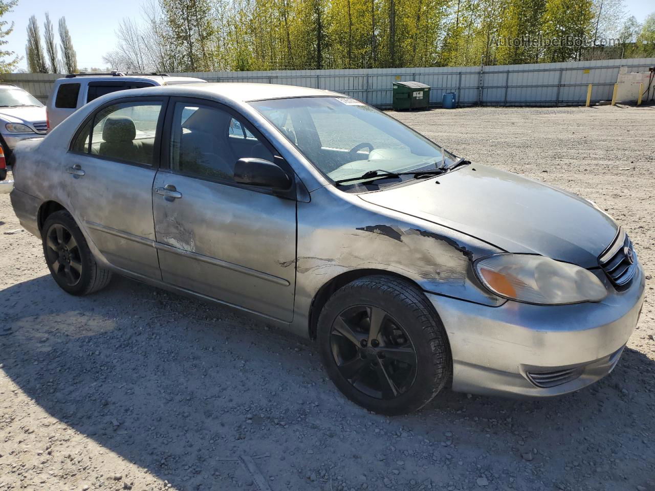 2003 Toyota Corolla Ce Silver vin: 2T1BR38E73C162332