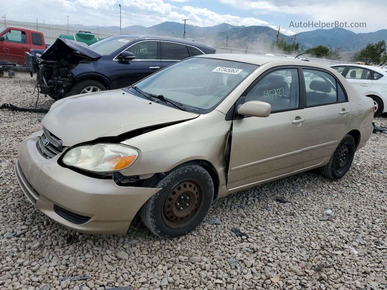 2004 Toyota Corolla Ce Beige vin: 2T1BR38EX4C313987