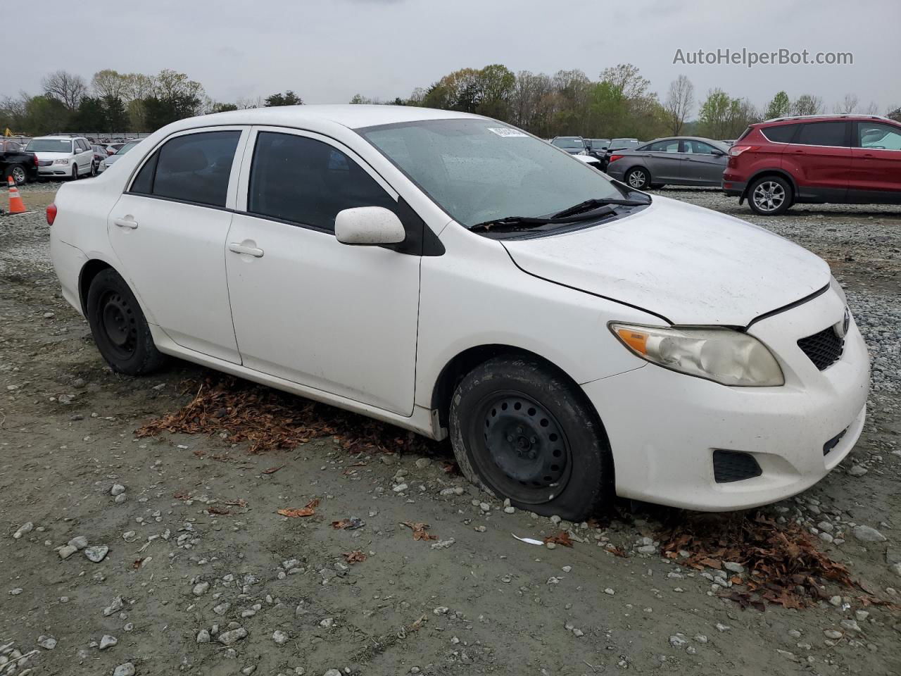 2010 Toyota Corolla Base White vin: 2T1BU4EE0AC274282